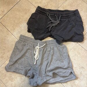 Urban Outfitters Women's Drawstring Athletic Shorts - Charcoal & Light Gray